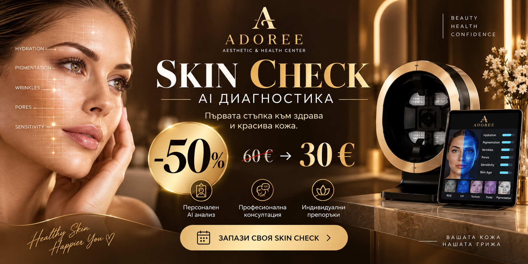 SKIN CHECK – AI Диагностика на кожата