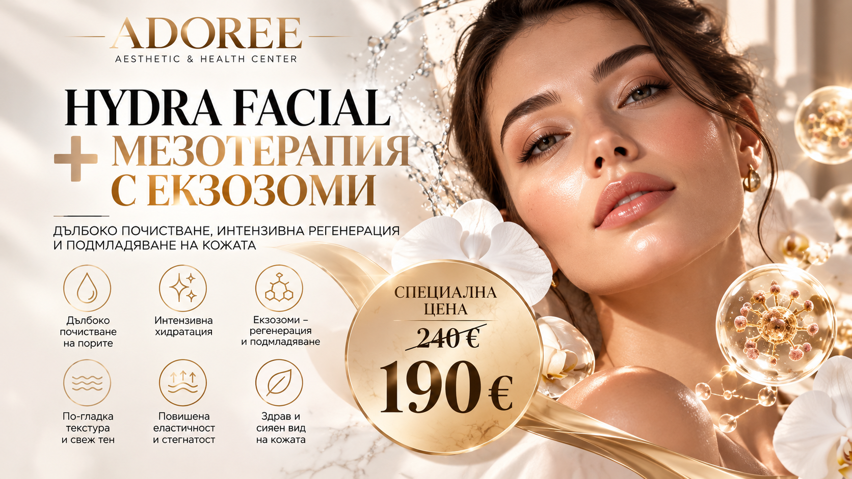 HYDRA FACIAL + МЕЗОТЕРАПИЯ С ЕКЗОЗОМИ
