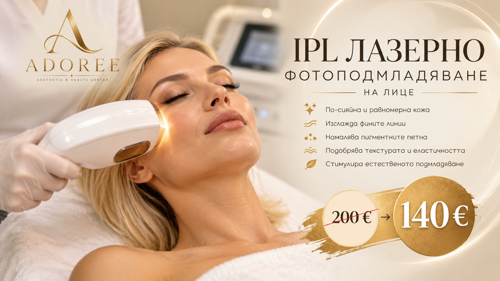 IPL фотоподмладяване на лице